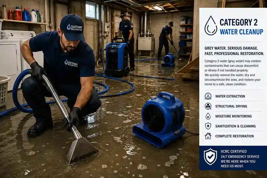 Category 2 gray water cleanup in a Chandler AZ home