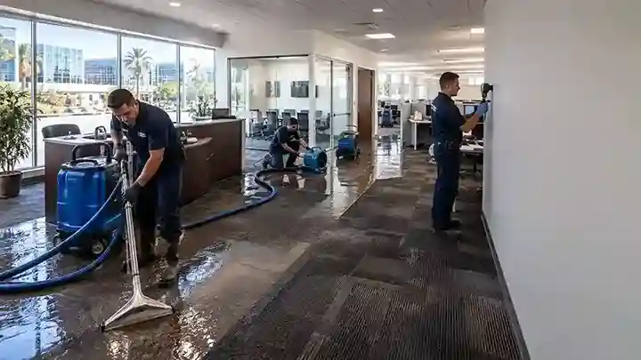 Commercial water damage restoration in a Chandler AZ office