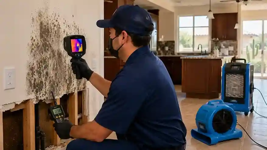 Mold inspection using thermal imaging in a Chandler AZ home