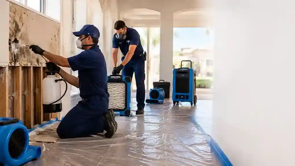 Mold remediation after water damage in a Chandler AZ home